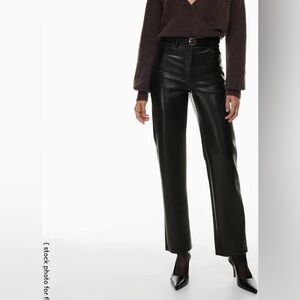Aritzia Black Leather Pants - The Melina